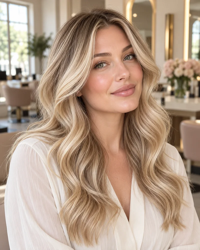 Style inspiration: luminous blonde hair with soft, flowing movement